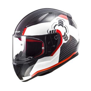 Mũ bảo hiểm Fullface LS2 FF353 Rapid GHOST (Vân Carbon Trắng/Đỏ)