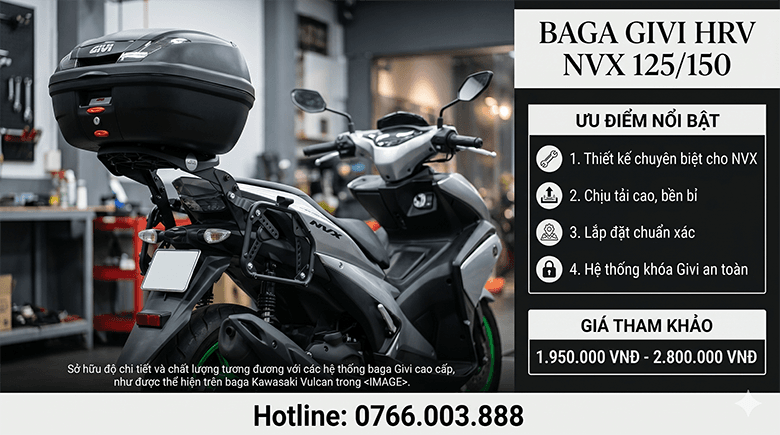 Baga Givi HRV NVX 125/150: Ưu Điểm Và Giá Tham Khảo