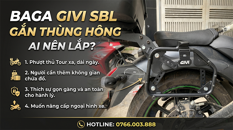 Baga Givi SBL Gắn Thùng Hông: Ai Nên Lắp?
