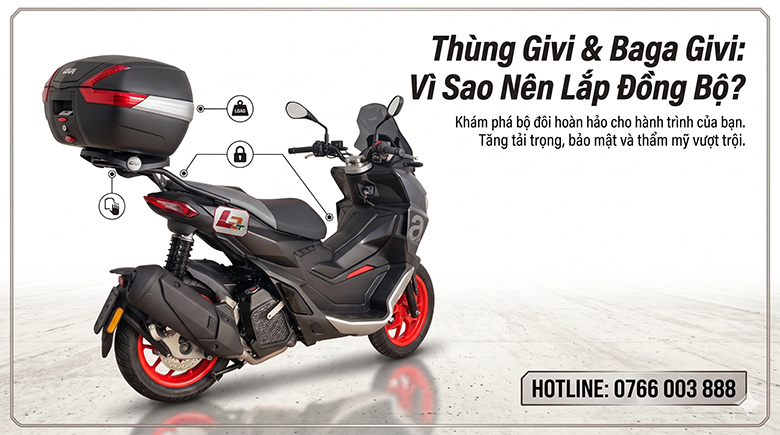Thùng Givi Và Baga Givi: Vì Sao Nên Lắp Đồng Bộ?