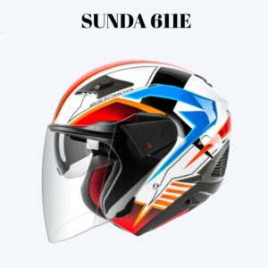 Sunda 611E Tem (New Graphics) – Nón bảo hiểm 3/4 2 kính cao cấp