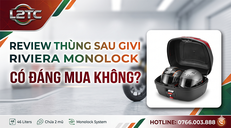 Đánh giá thùng sau Givi E46NB Riviera Monolock: Có đáng mua không?