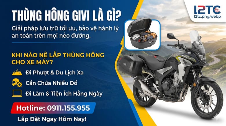 Thùng hông Givi là gì? Khi nào nên lắp thùng hông cho xe máy?