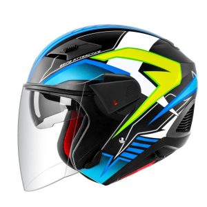 Alternative view of Sunda 611E Tem (New Graphics) – Nón bảo hiểm 3/4 2 kính cao cấp
