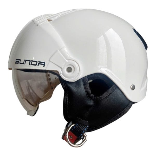 Sunda 135D Nón bảo hiểm nửa đầu kính ẩn lót tháo giặt - Ảnh 5
