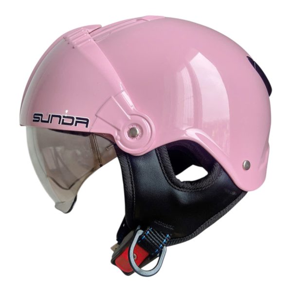 Sunda 135D Nón bảo hiểm nửa đầu kính ẩn lót tháo giặt - Ảnh 9