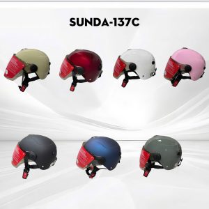 Sunda 137C Nón bảo hiểm nửa đầu có kính