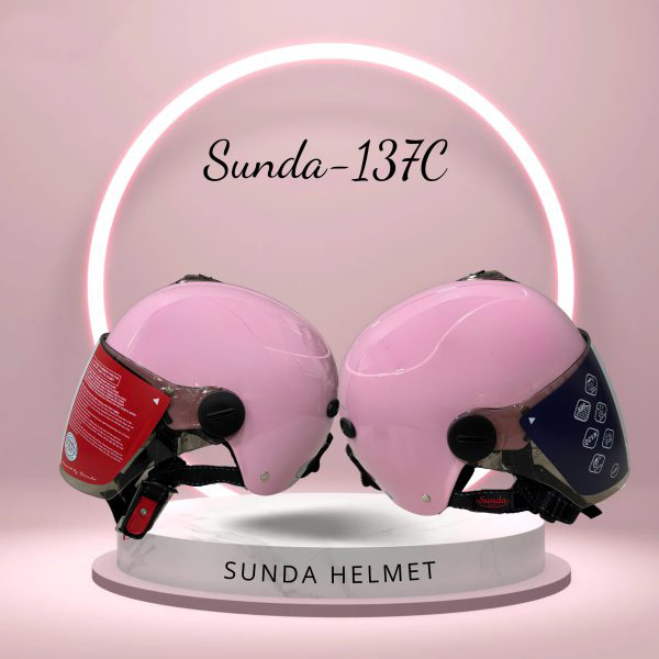 Sunda 137C Nón bảo hiểm nửa đầu có kính - Ảnh 6