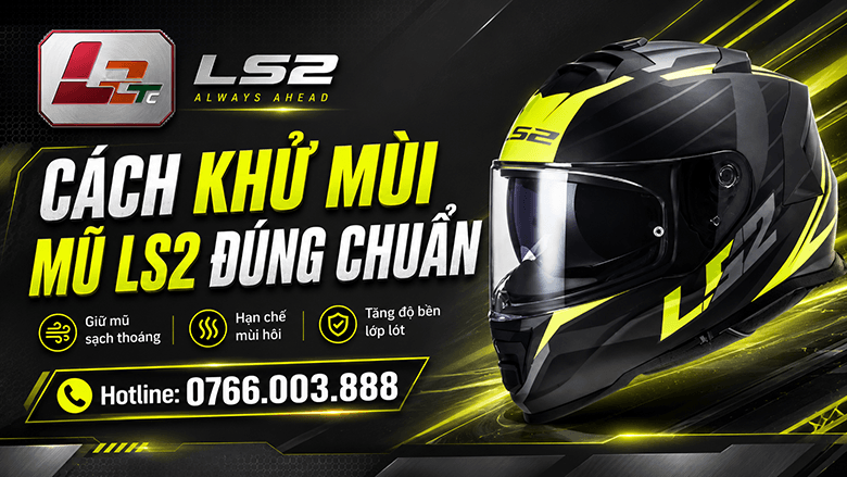 Cách khử mùi mũ LS2 đúng chuẩn