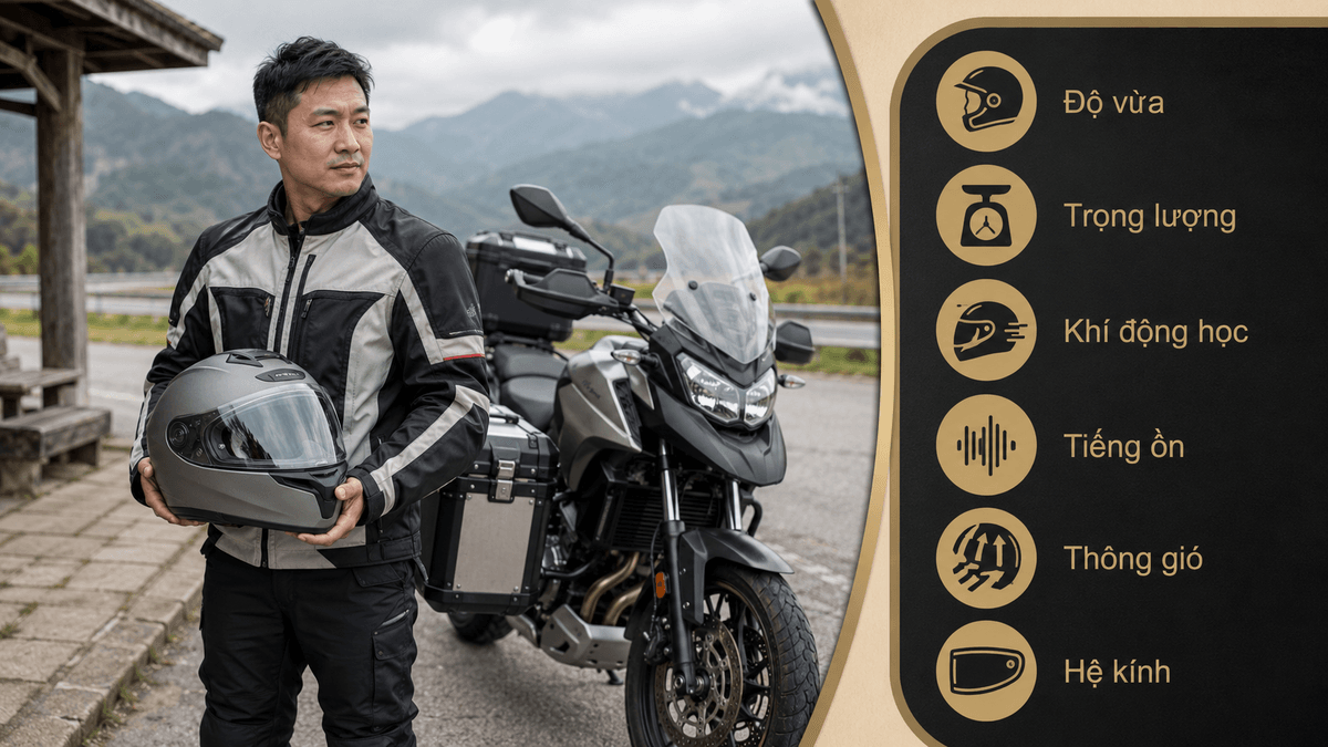 Sáu tiêu chí chọn mũ LS2 đi touring