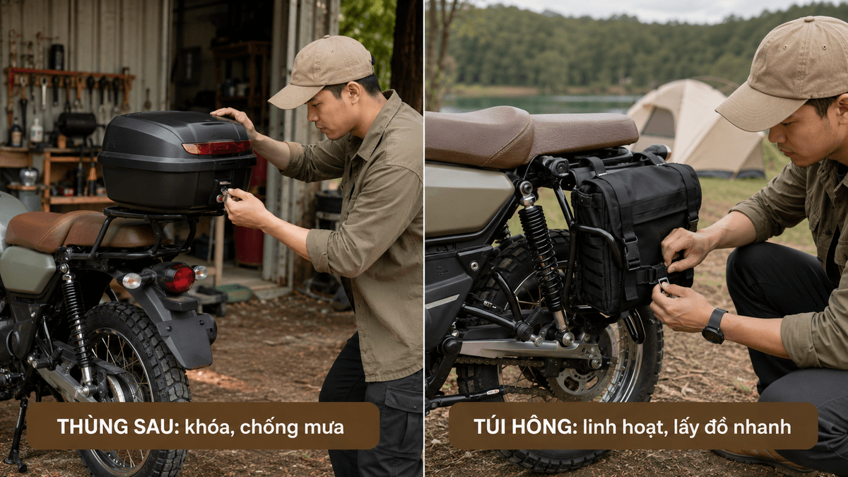 So sánh baga sau và baga hông cho Yamaha PG-1