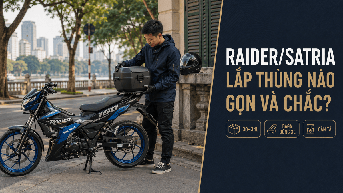 Thùng Givi cho Raider Satria gọn và chắc