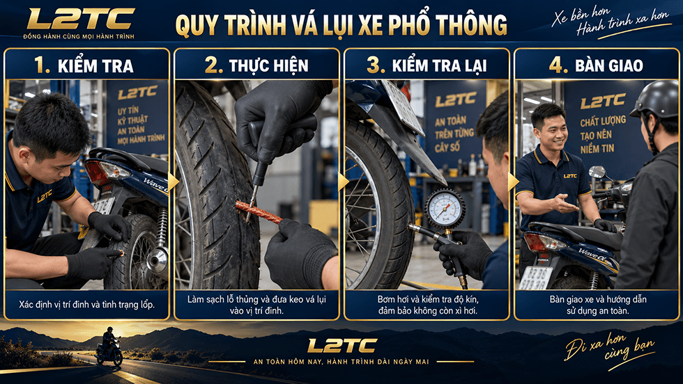 Vá lụi xe phổ thông tại L2TC Hà Nội - hình minh họa 2
