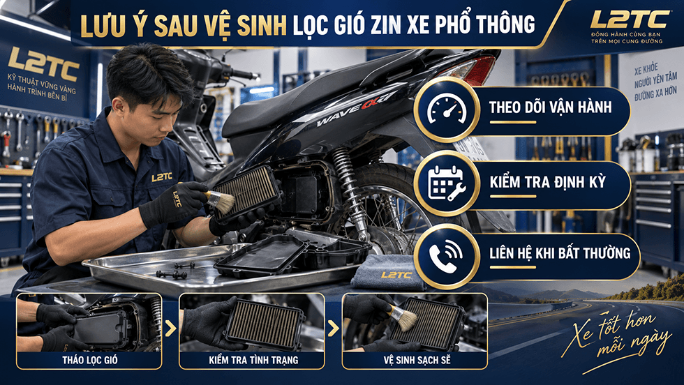 Vệ sinh lọc gió zin xe phổ thông tại L2TC Hà Nội - hình minh họa 3