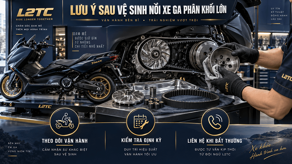 Vệ sinh nồi xe ga phân khối lớn tại L2TC Hà Nội - hình minh họa 3
