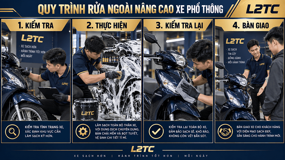 Rửa ngoài nâng cao xe phổ thông tại L2TC Hà Nội - hình minh họa 2