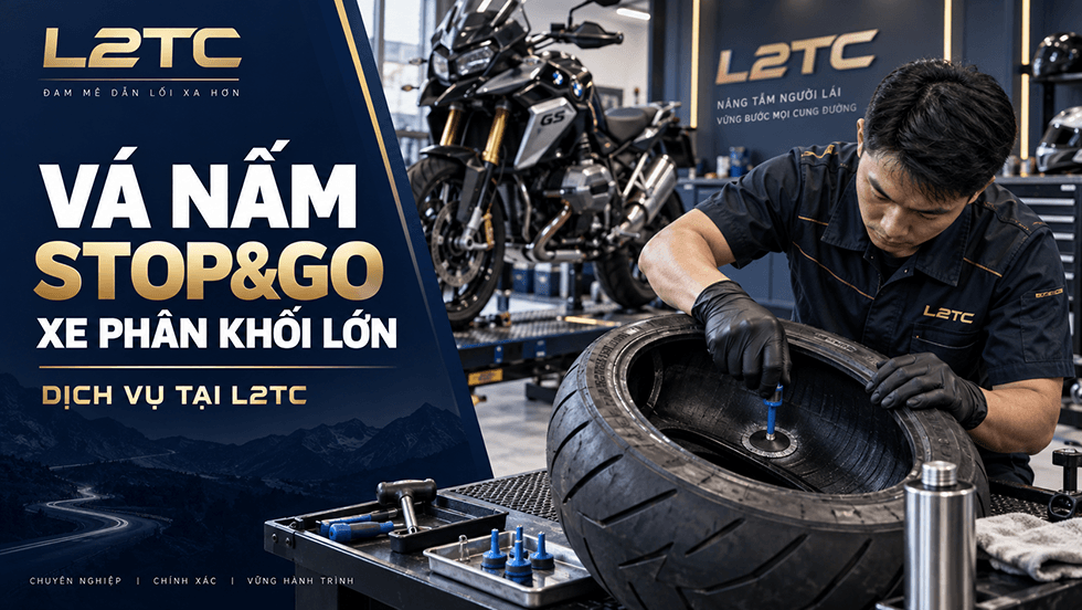 Vá nấm Stop&Go xe phân khối lớn
