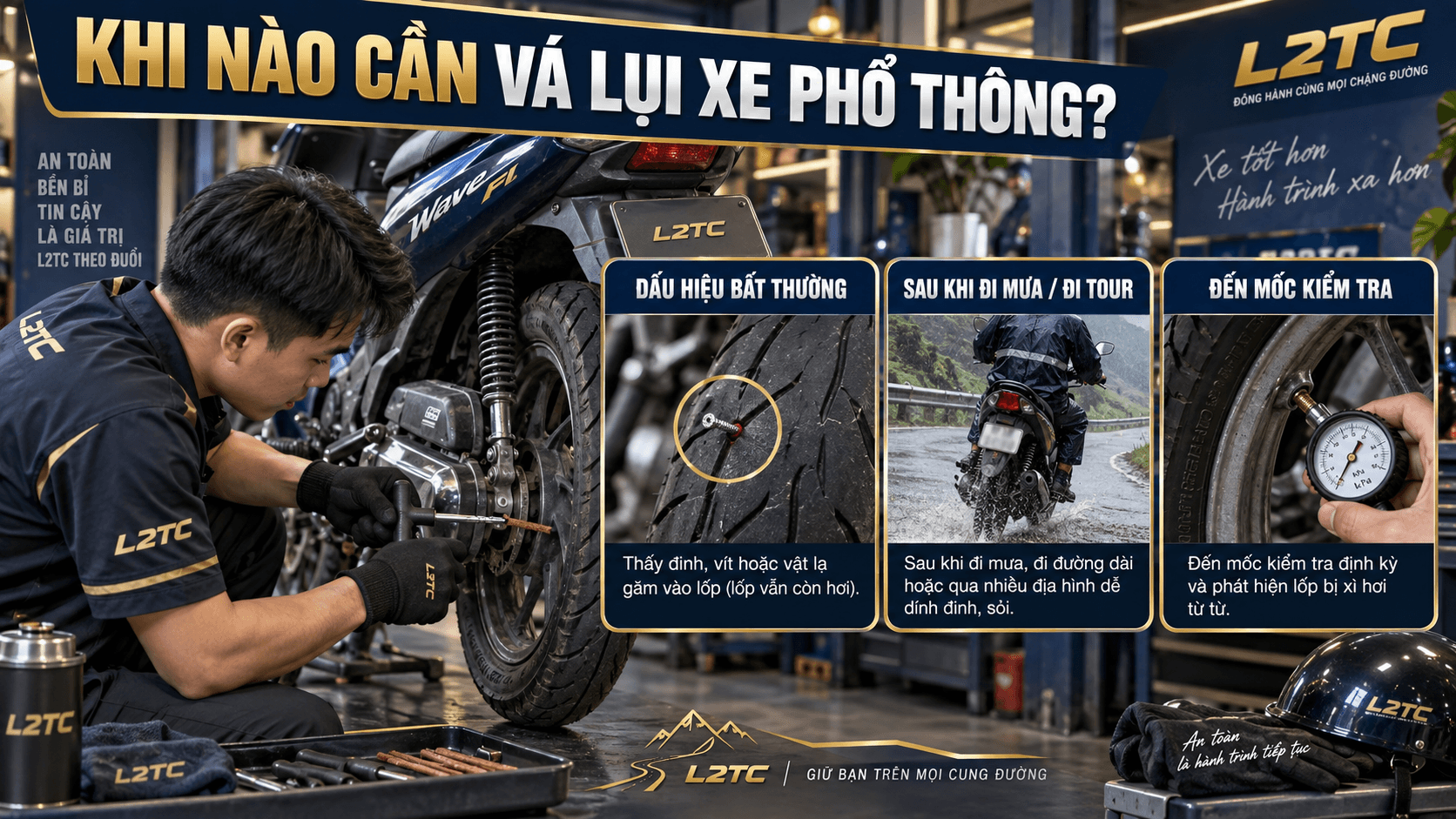 Vá lụi xe phổ thông tại L2TC Hà Nội - hình minh họa 1