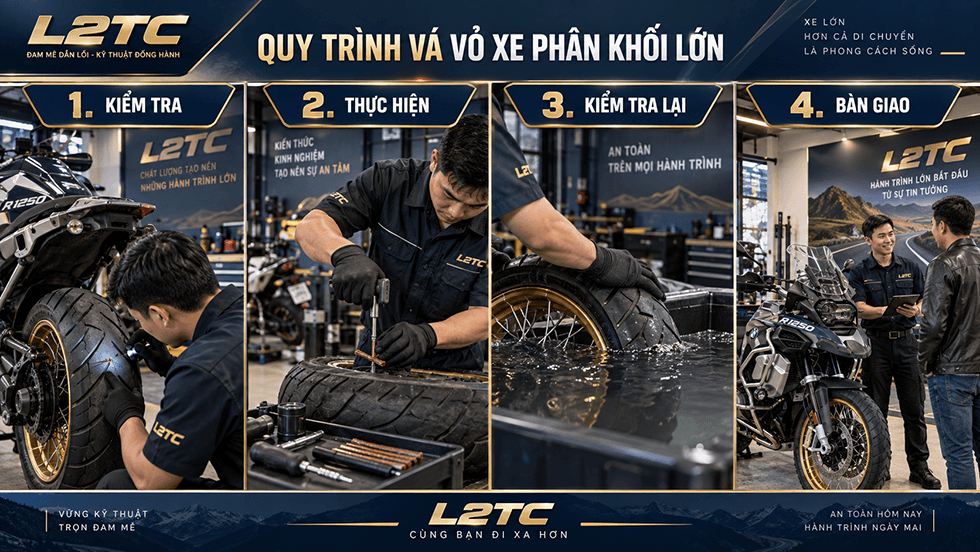Vá vỏ xe phân khối lớn