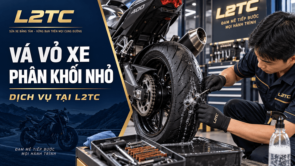 Vá vỏ xe phân khối nhỏ