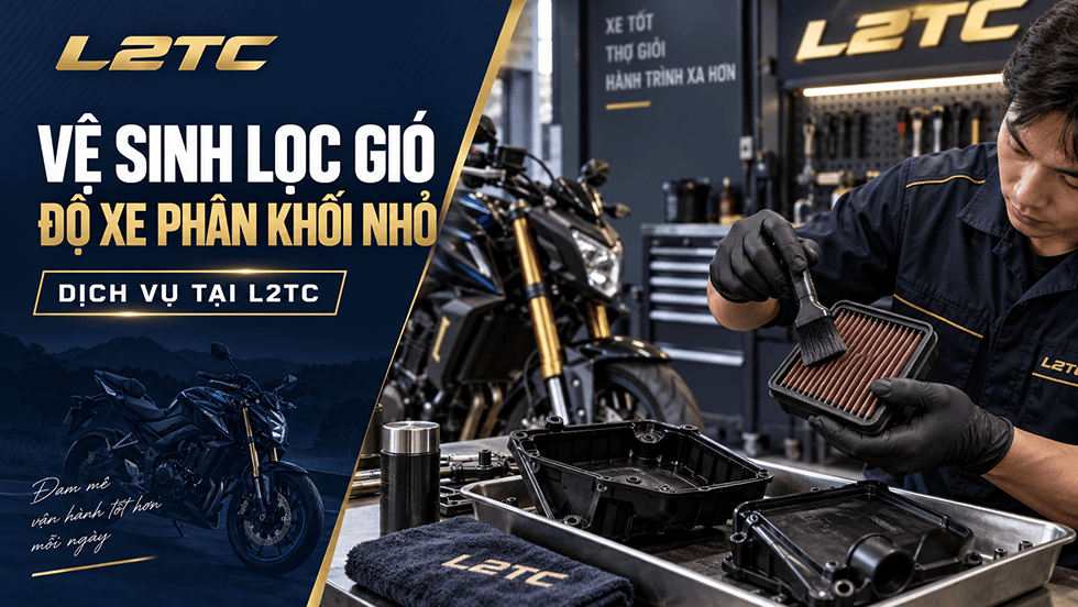 Vệ sinh lọc gió zin xe phân khối nhỏ