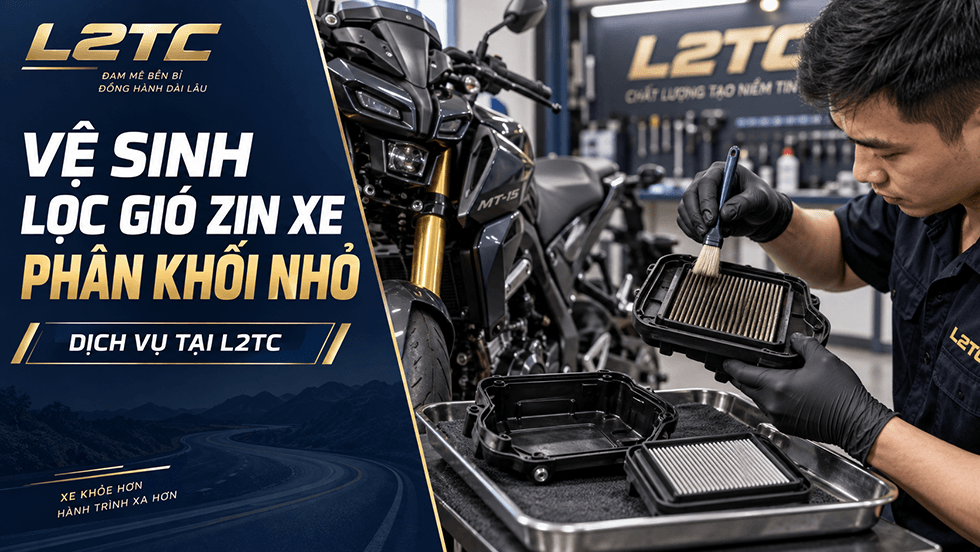 Vệ sinh lọc gió độ xe phân khối nhỏ