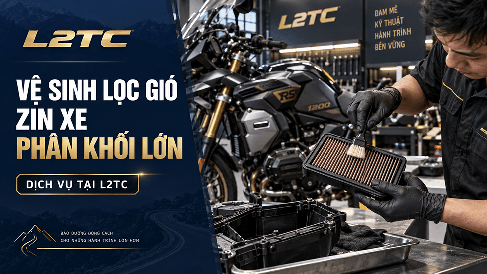 Vệ sinh lọc gió zin xe phân khối lớn