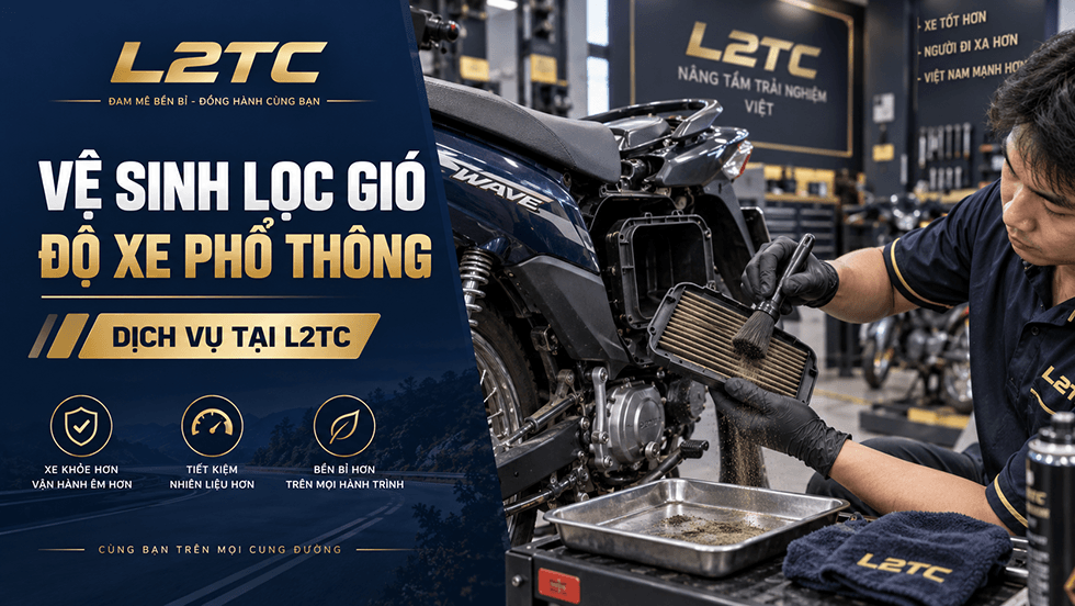 Vệ sinh lọc gió độ xe phổ thông
