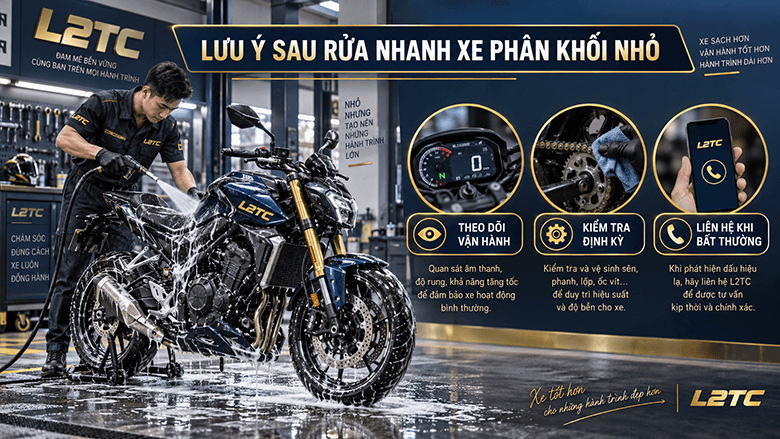 Rửa nhanh xe phân khối nhỏ tại L2TC Hà Nội - hình minh họa 3