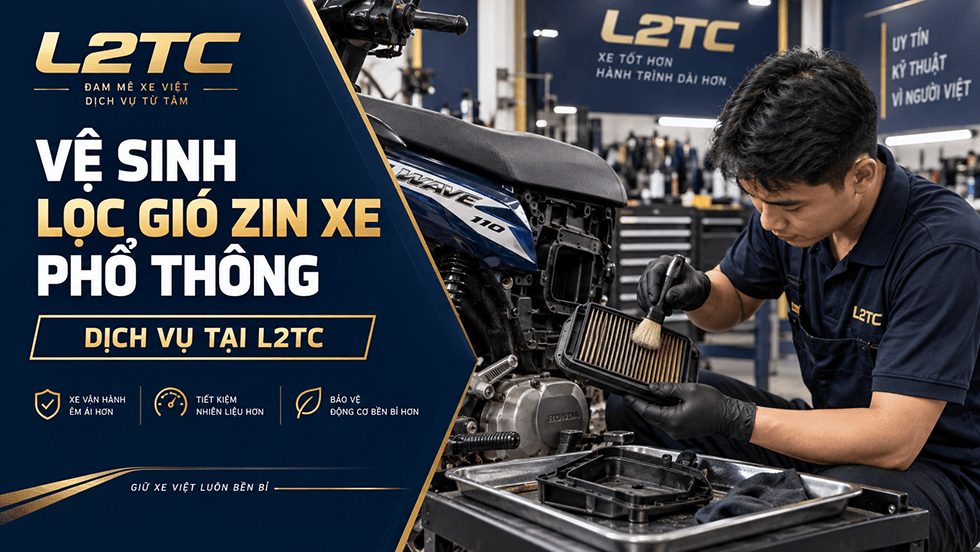 Vệ sinh lọc gió zin xe phổ thông