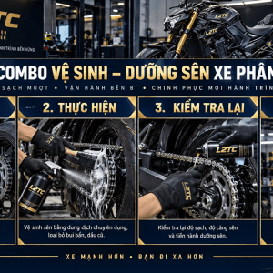 Combo vệ sinh – dưỡng sên xe phân khối lớn