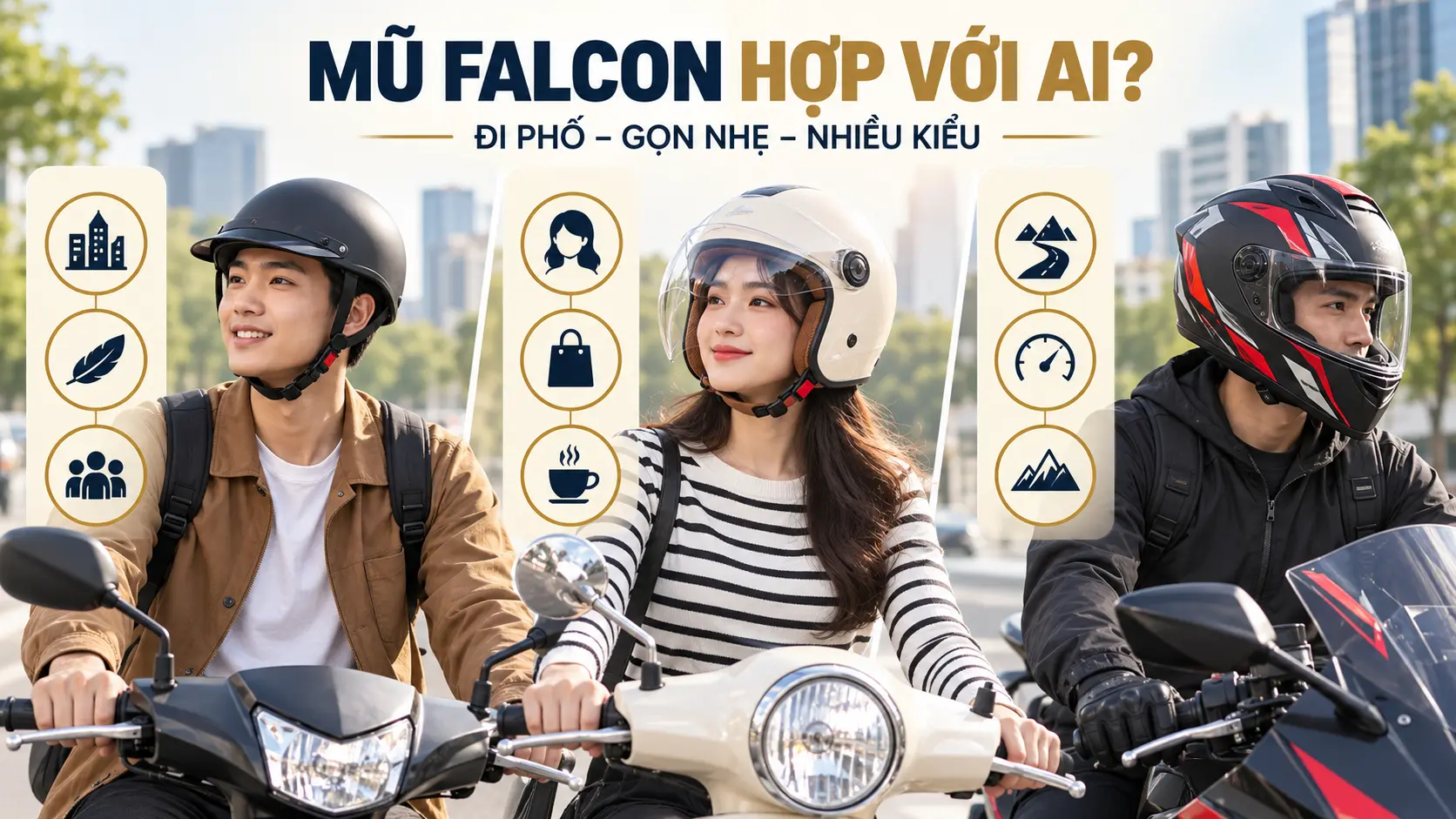 Mũ Falcon phù hợp với nhóm người dùng nào