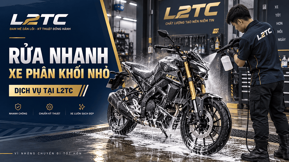 Rửa nhanh xe phân khối nhỏ