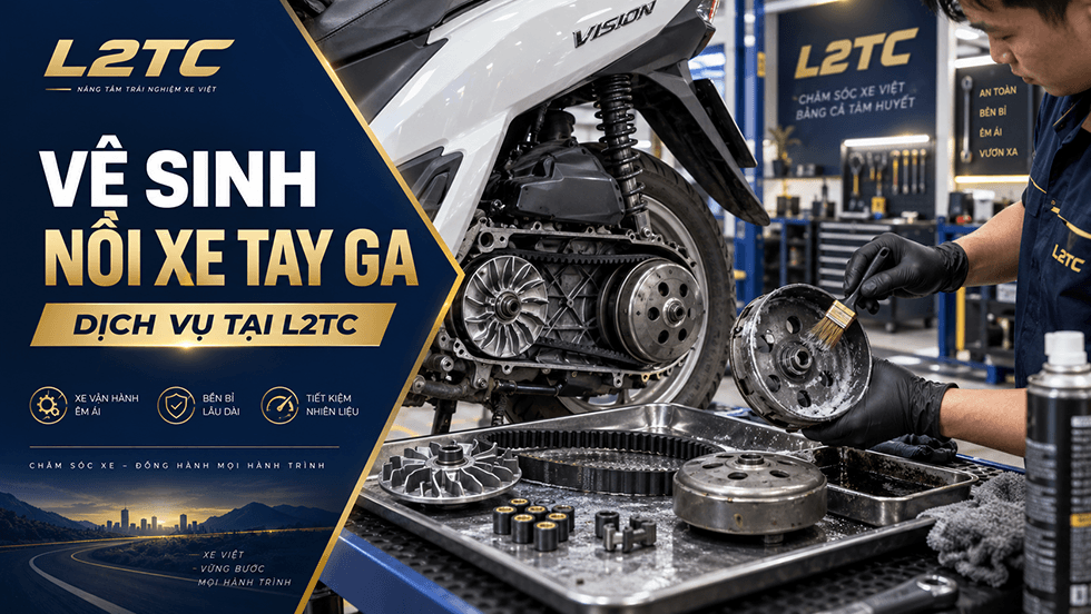 Vệ sinh nồi xe tay ga