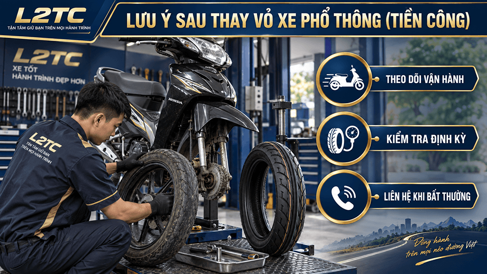 Thay vỏ xe phổ thông (tiền công) tại L2TC Hà Nội - hình minh họa 3