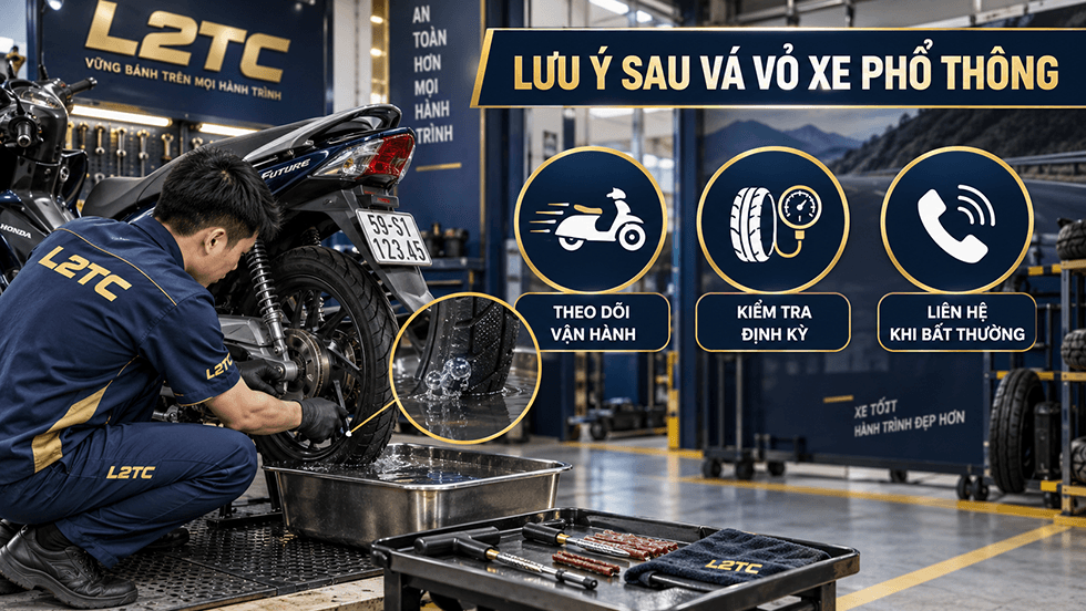 Vá vỏ xe phổ thông tại L2TC Hà Nội - hình minh họa 3