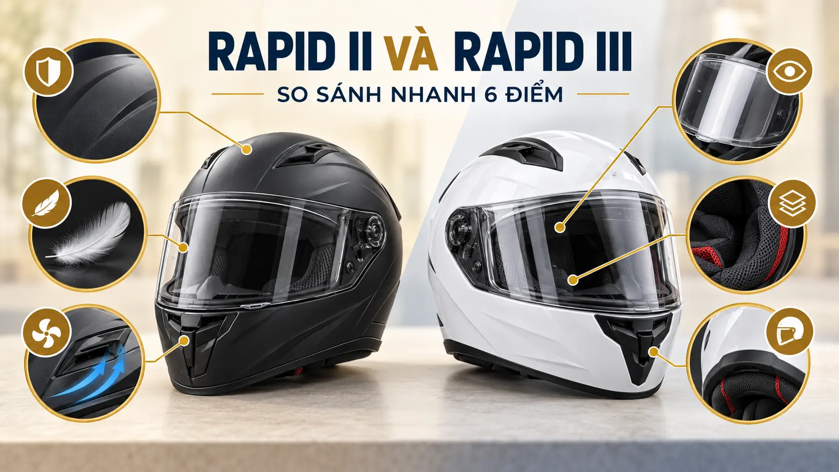 So sánh sáu điểm giữa LS2 Rapid II và Rapid III