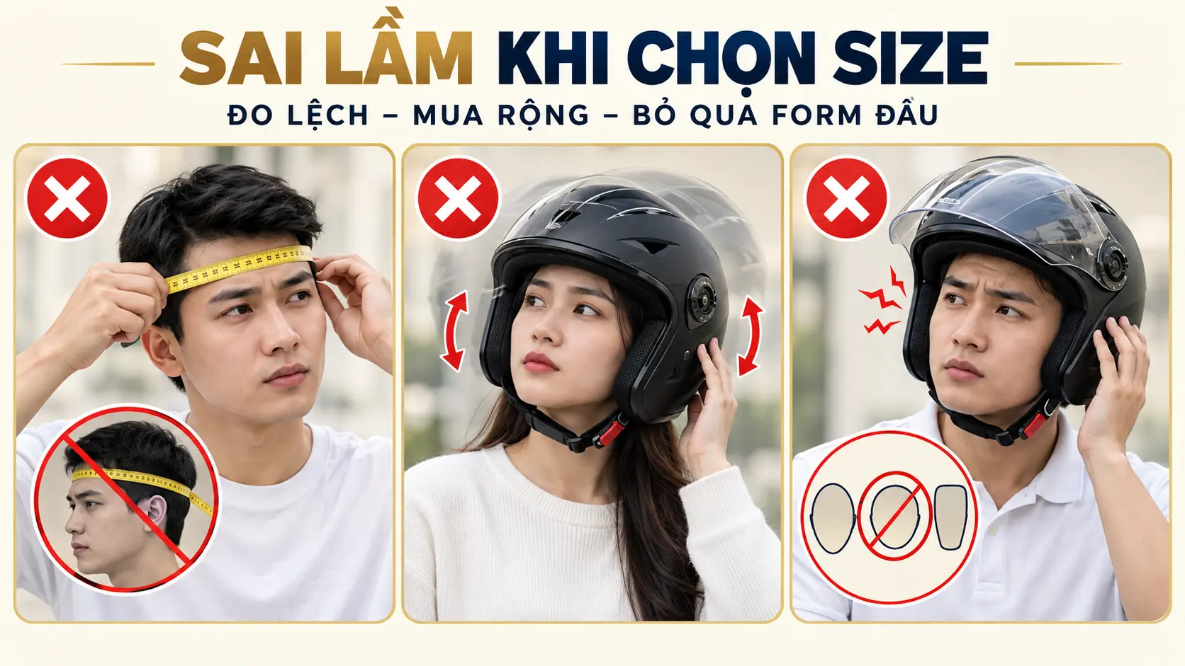 Các sai lầm thường gặp khi chọn size EGO