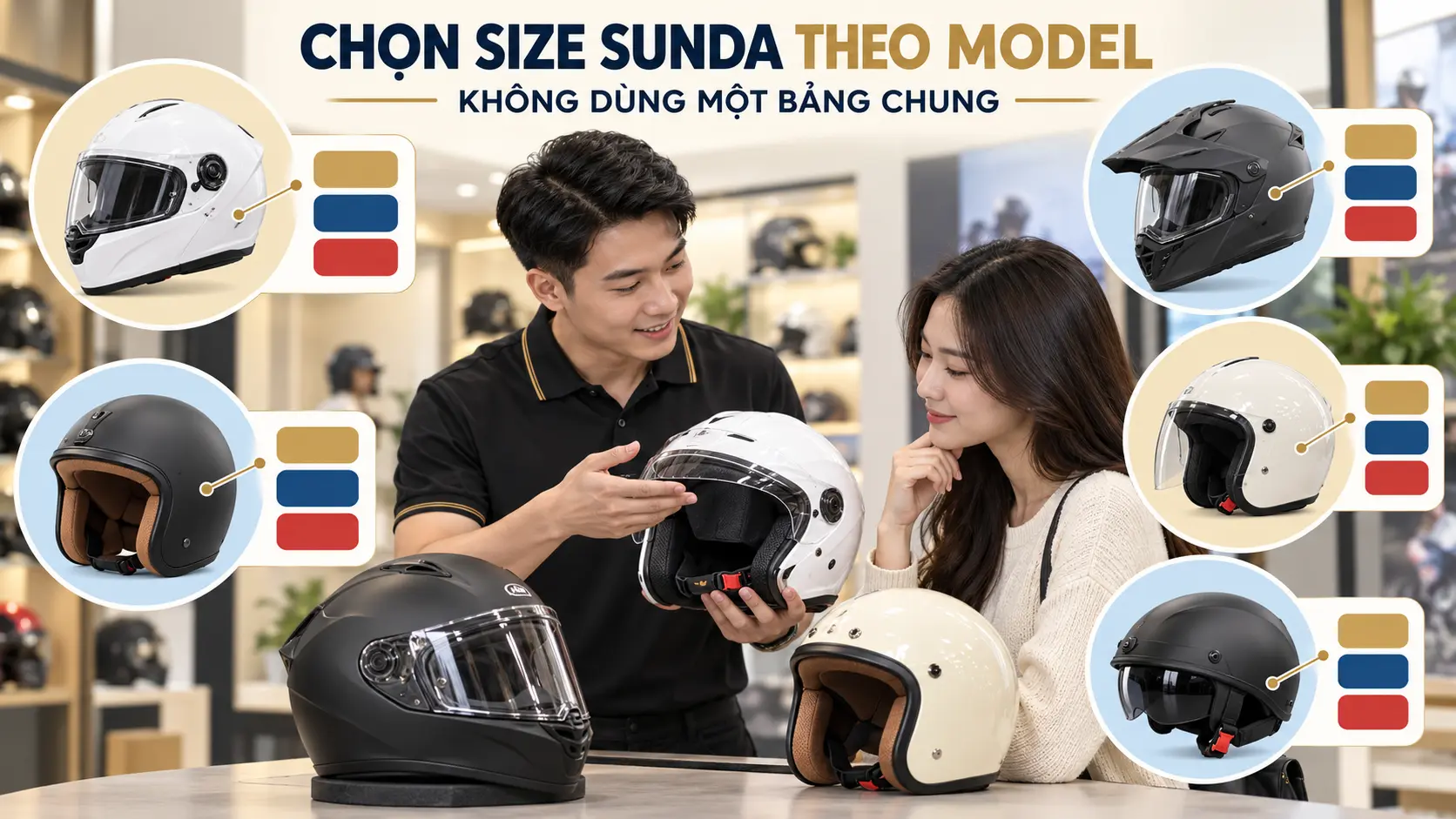 Chọn size Sunda theo từng model cụ thể