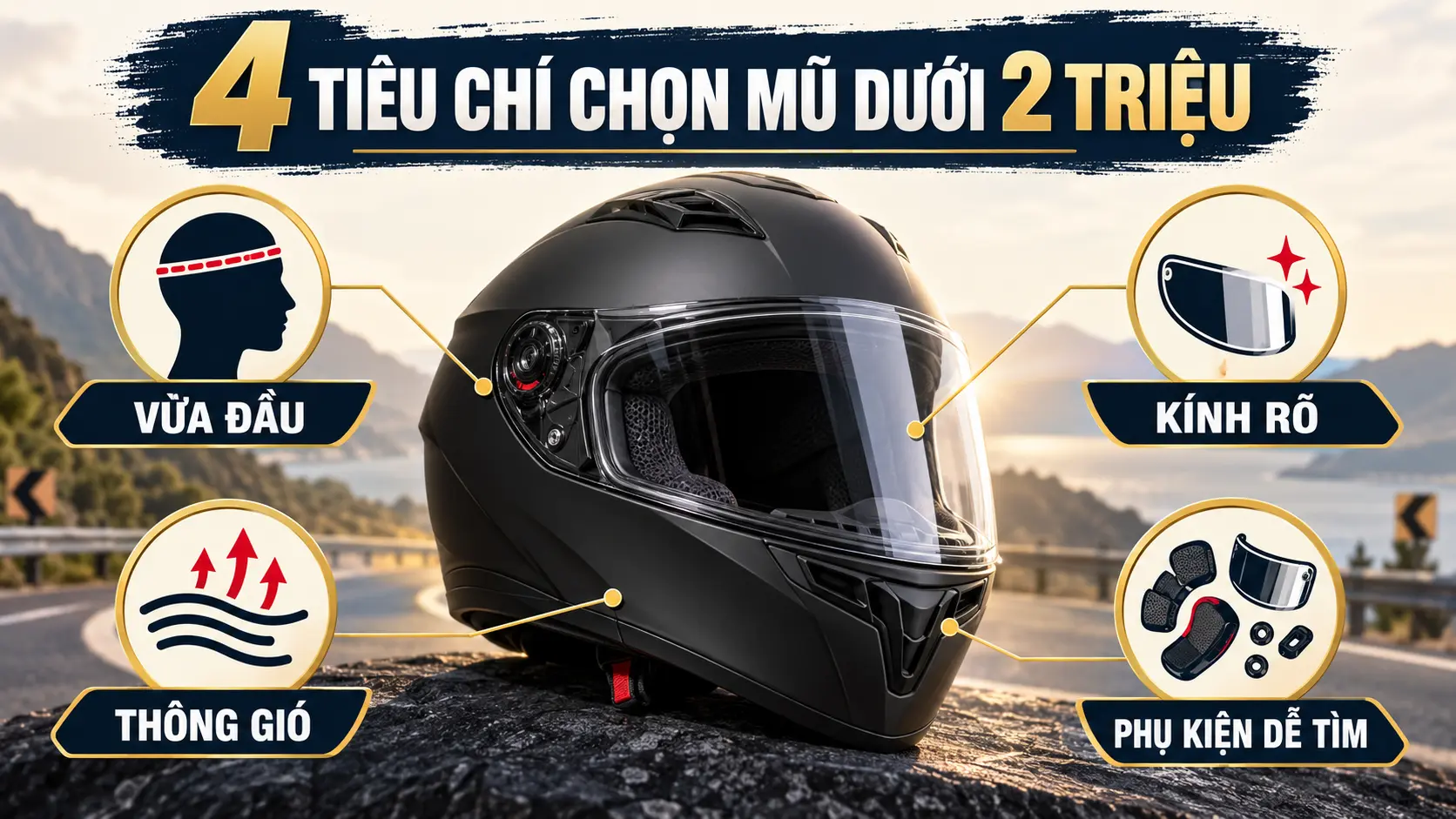 Bốn tiêu chí chọn mũ EGO fullface dưới 2 triệu