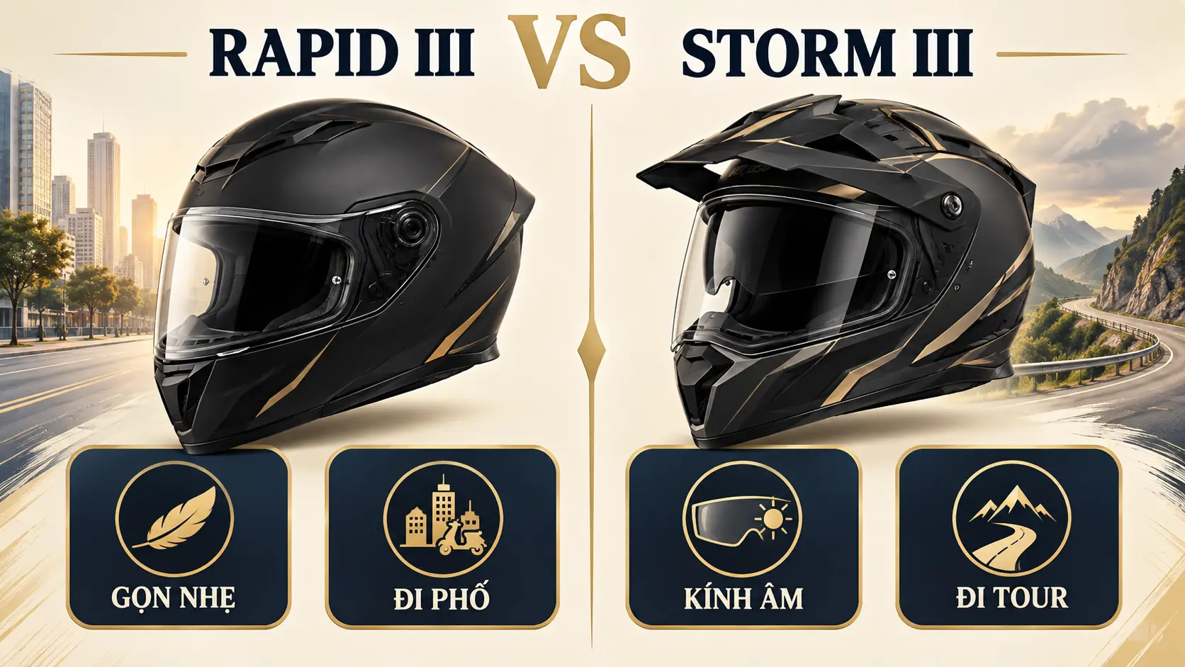 So sánh LS2 Rapid III và Storm III