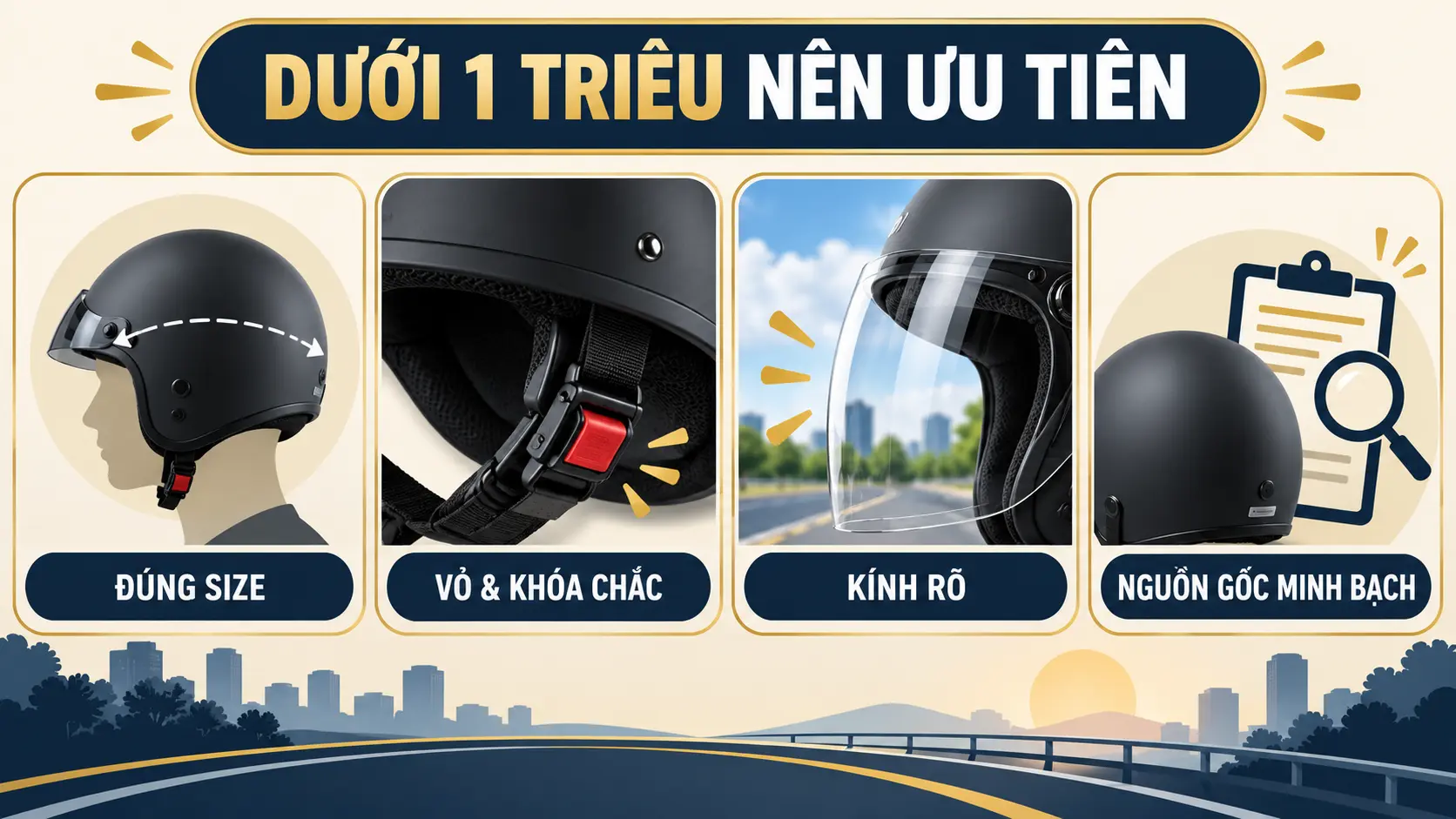 Các ưu tiên khi chọn mũ fullface dưới 1 triệu