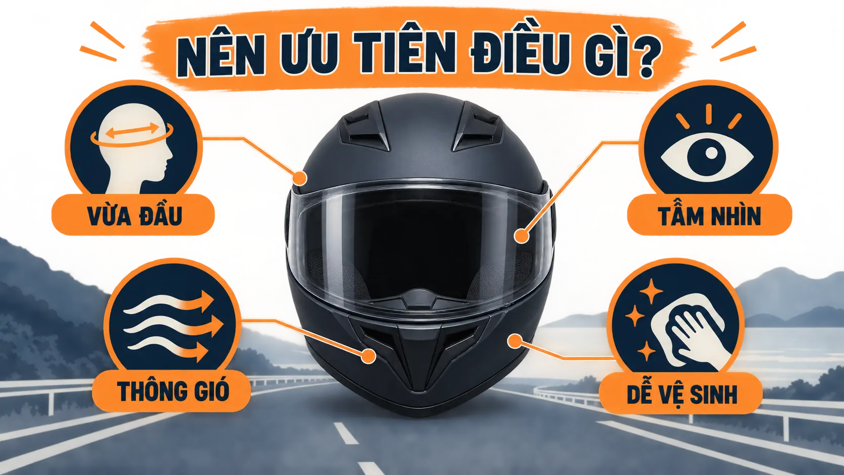 Các ưu tiên khi chọn fullface 1–2 triệu