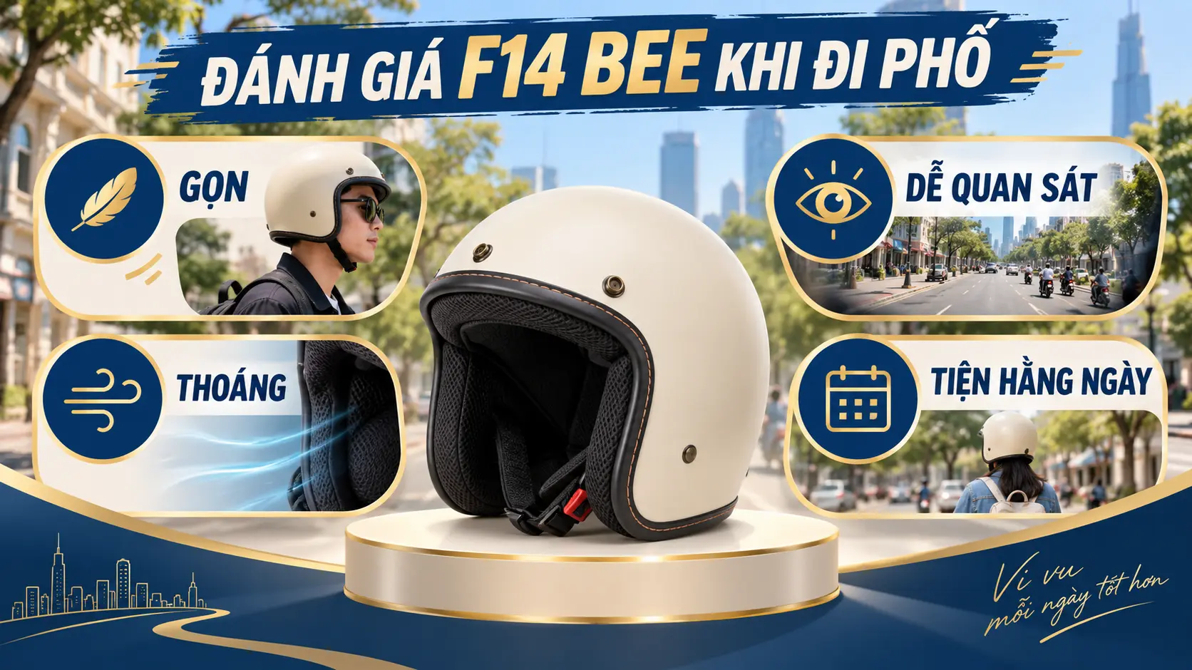 Đánh giá Falcon F14 Bee khi đi phố