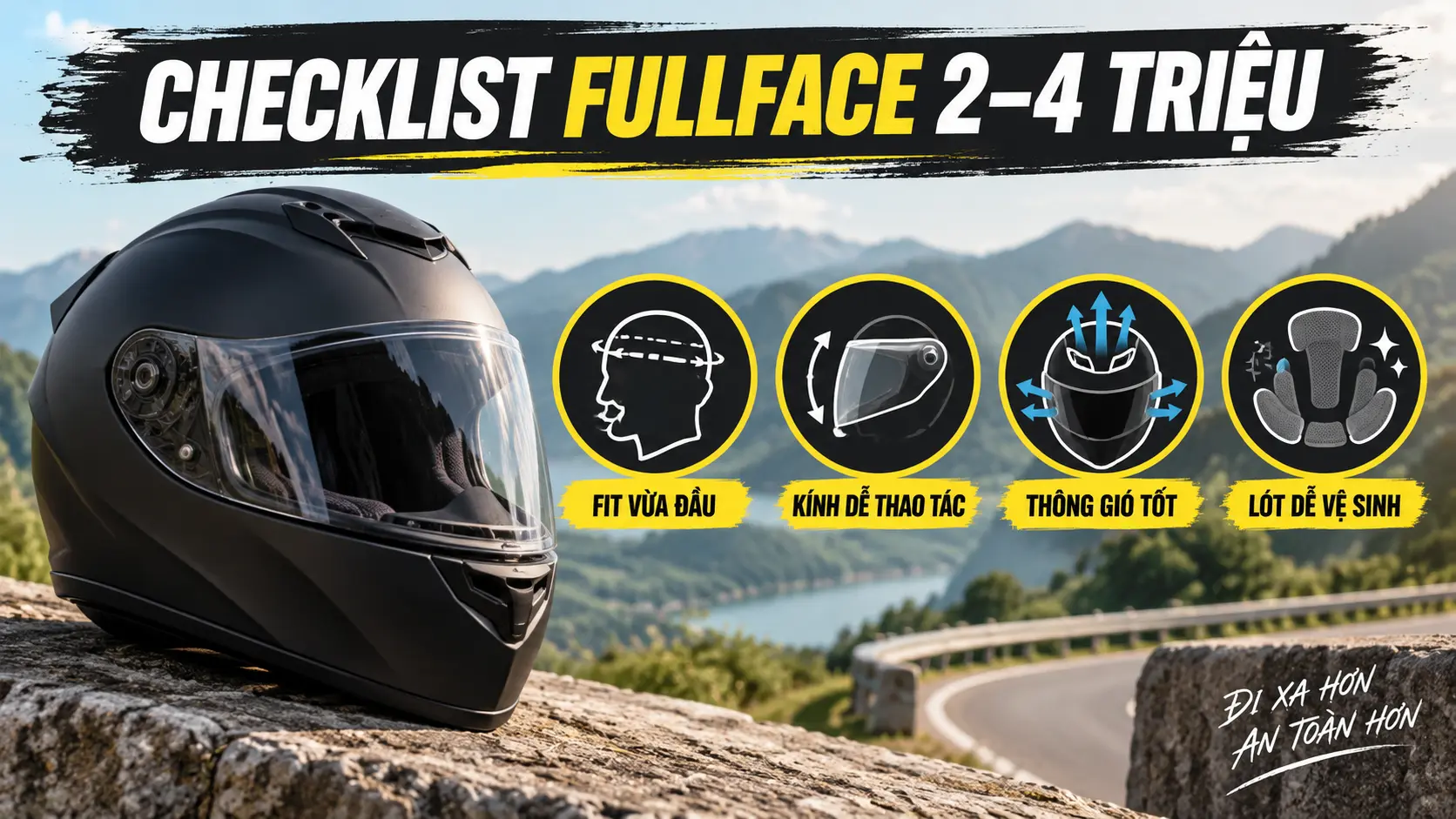 Checklist mua fullface 2–4 triệu