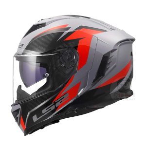Mũ bảo hiểm Fullface LS2 FF818 Storm III Dynamo Xám Đỏ