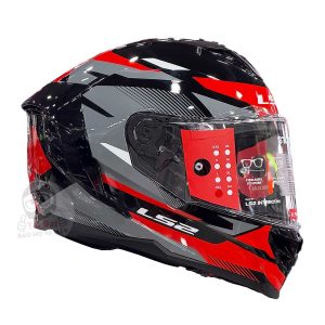 Mũ bảo hiểm Fullface LS2 FF818 Storm III Komai Đen Đỏ