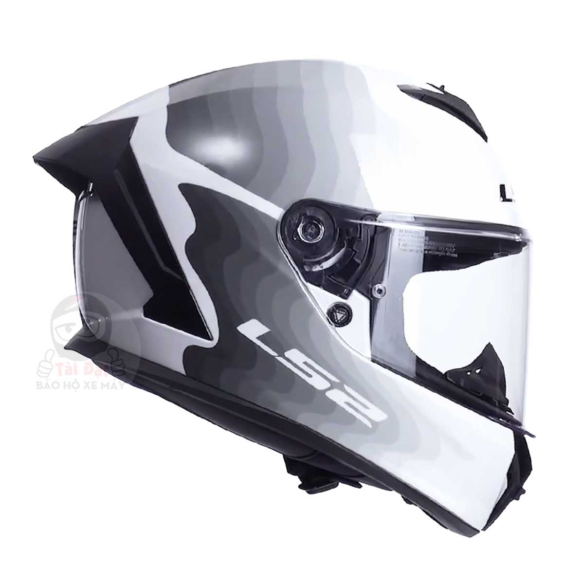 Mũ bảo hiểm Fullface LS2 FF820 Rapid III Flow Trắng