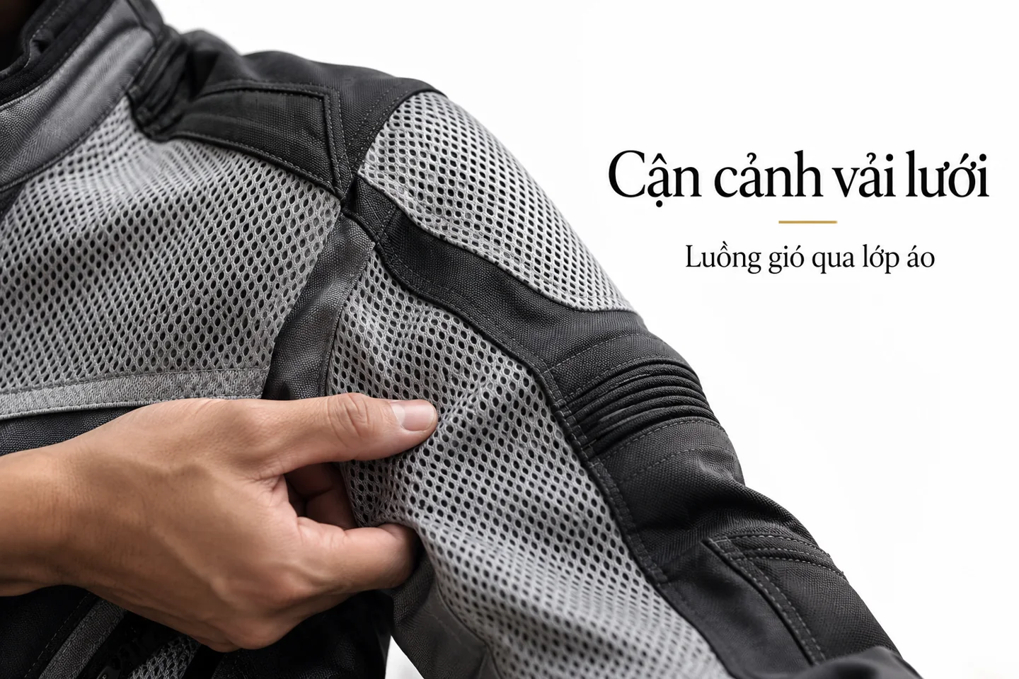 Cận cảnh vải lưới — Luồng gió qua lớp áo