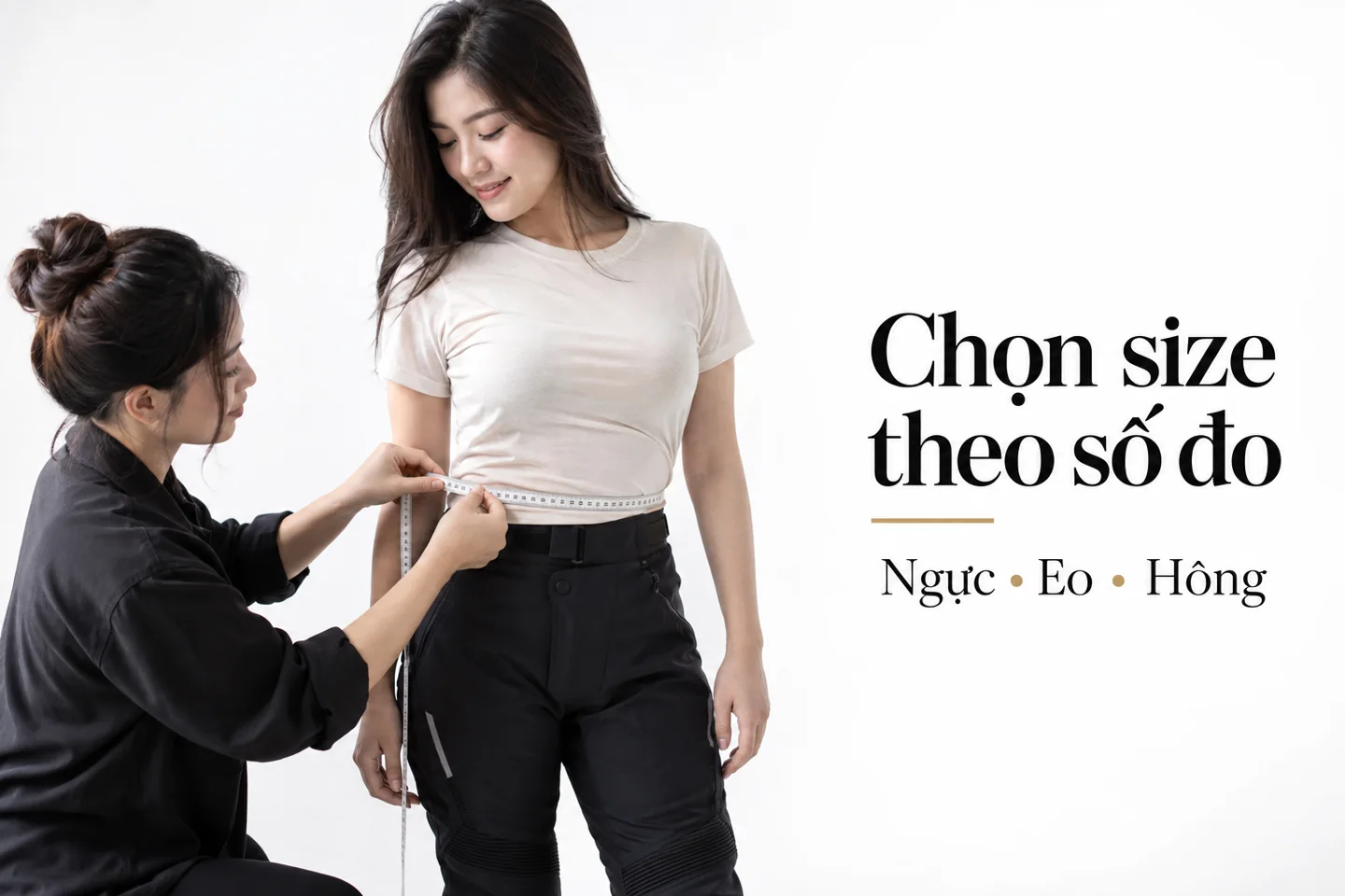 Chọn size theo số đo — Ngực; Eo; Hông